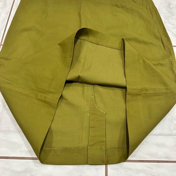 NWT J.Jill Olive Green Mustard Mini Skirt Womens 16 Contemporary Boho Travel - Picture 6 of 10
